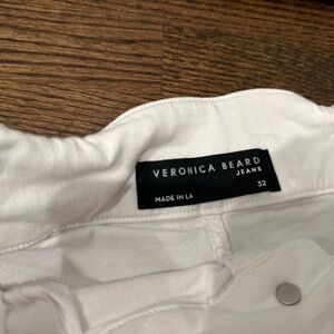 VERONICA BEARD JEANS white denim shorts